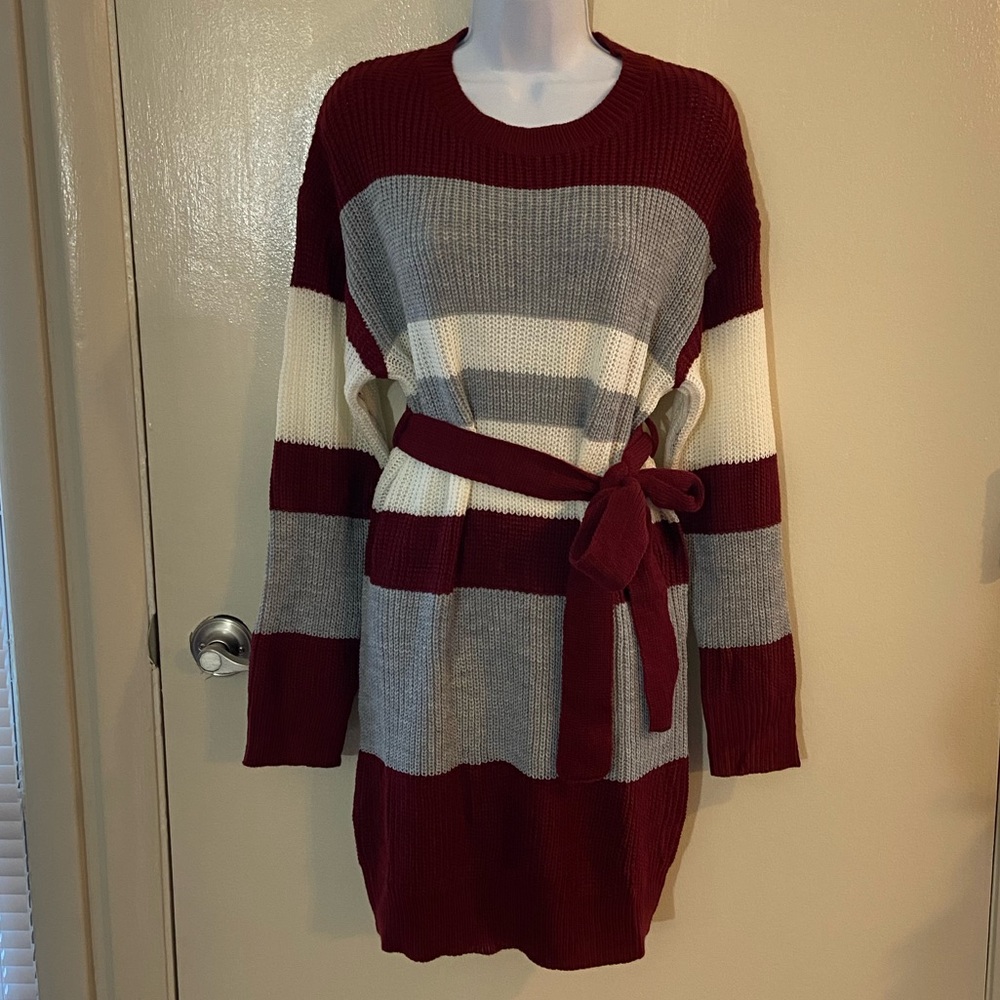Shein Striped sweater dress